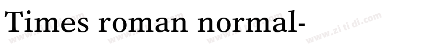 Times roman normal字体转换